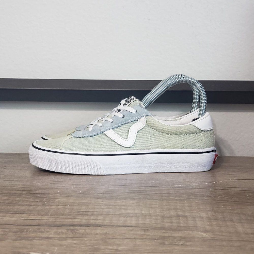 Vans Sport Denim Washed Women's Skate Shoes Size 6 Mint Green